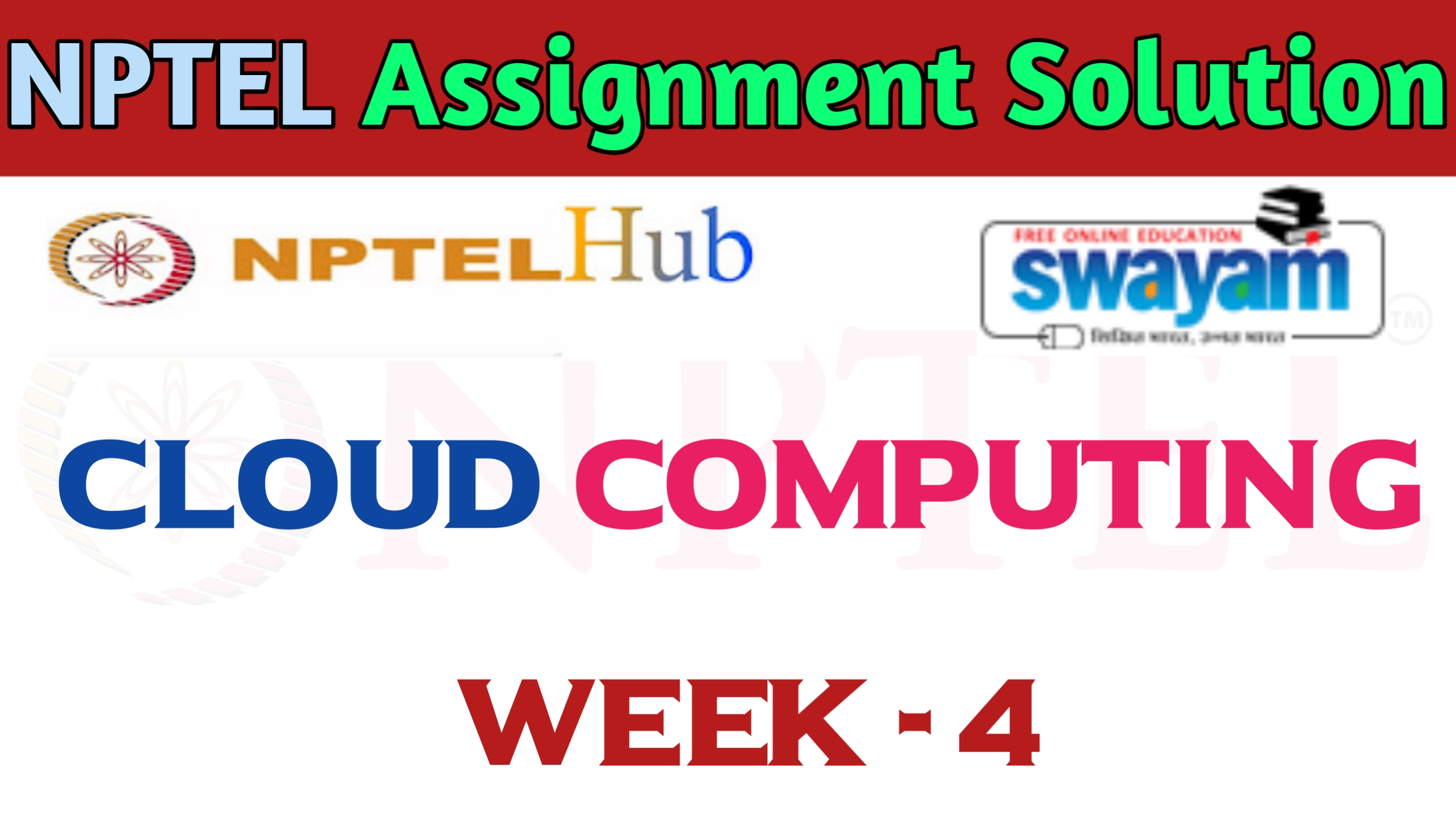 cloud computing nptel assignment 4 2023